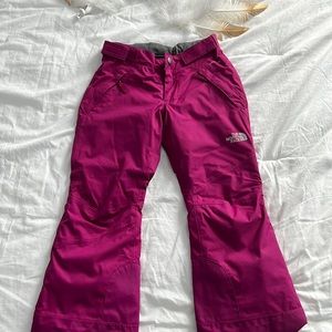 Pink north face ski pants